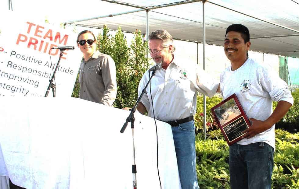 Receiving award for best Sustainable Landscape Installation