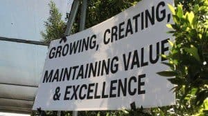 Garden View's Mission statement: "Growing, Creating, Maintaining Value & Excellence"