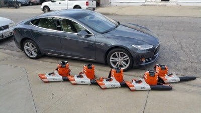 Electric Landscape Equipment Fleet