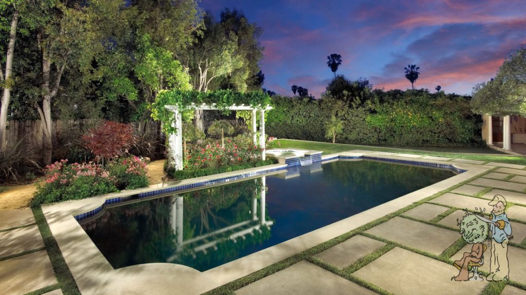 Traditional Style Pasadena Pool Remodel Garden View Landscape